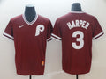 Men's Philadelphia Phillies Bryce Harper #3 Red Replica Player Jerseys