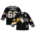 Men's Pittsburgh Penguins Mario Lemieux #66 Black Replica Player Jerseys