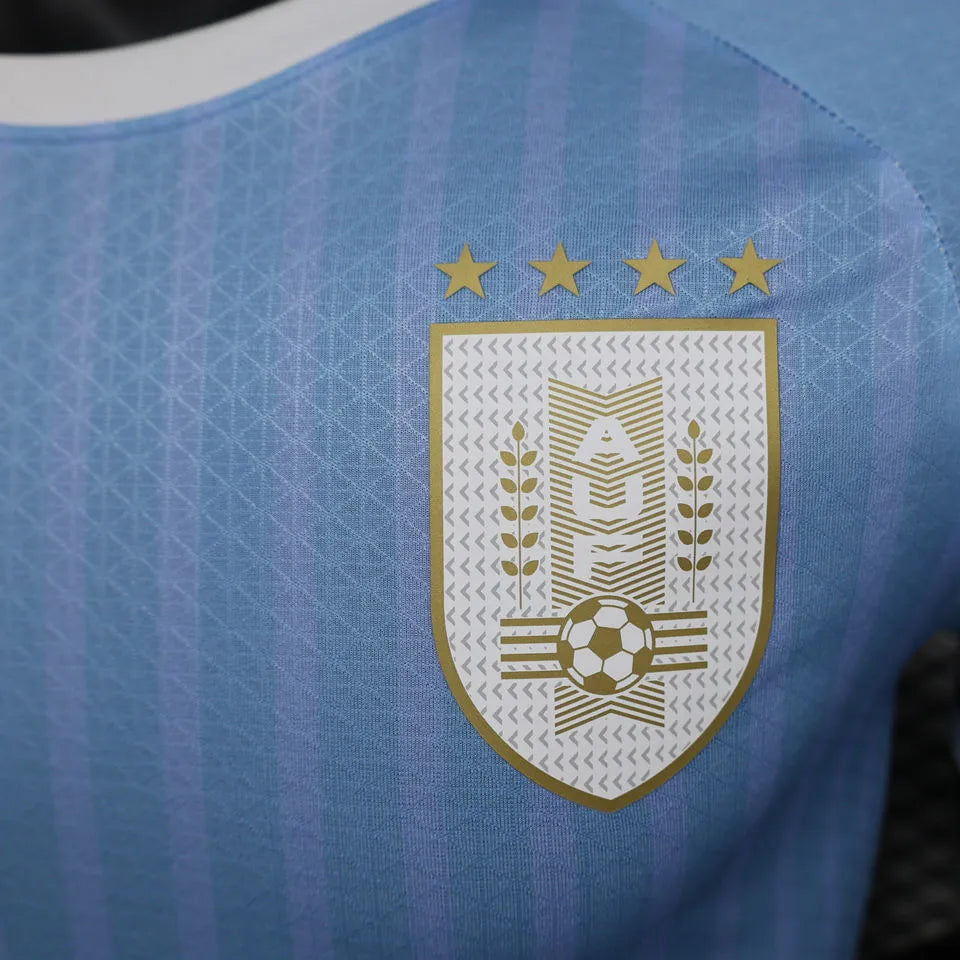 2024/25 Uruguay Home Blue Player Version Soccer Jersey 乌拉圭 Detail 1