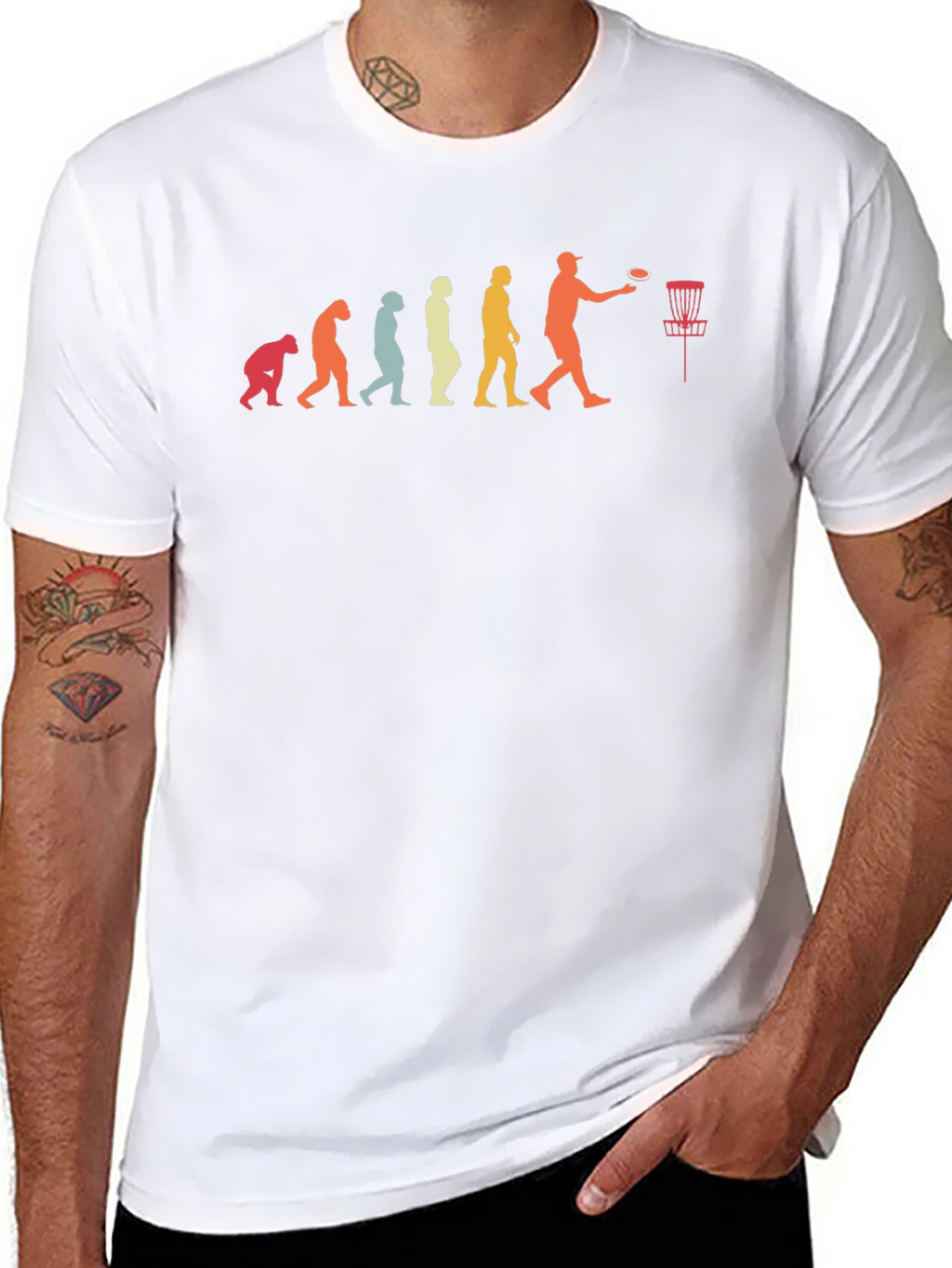 Disc Golf Evolution T-Shirt Black