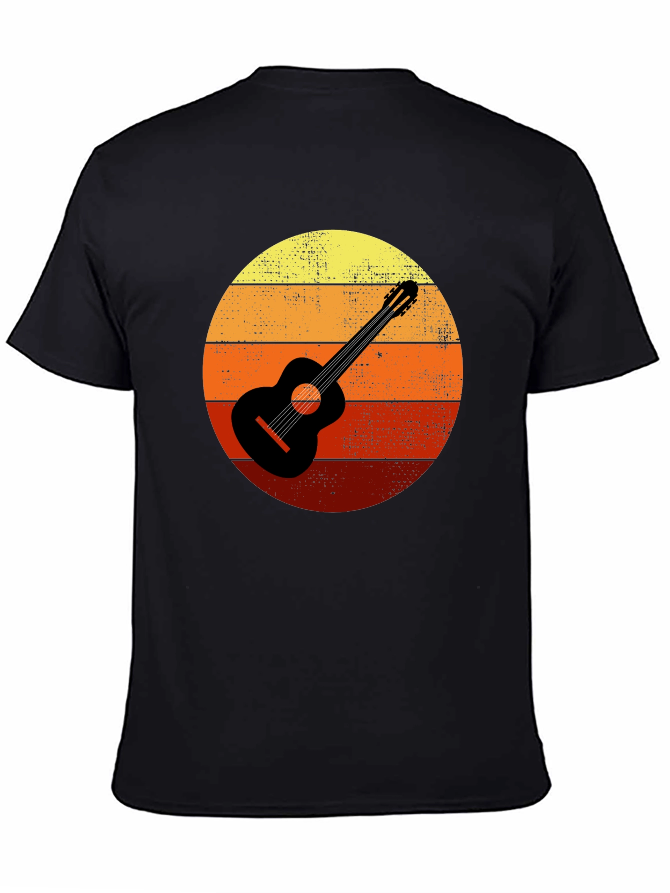 Retro Guitar Sunset T-Shirt - Music Lover Tee