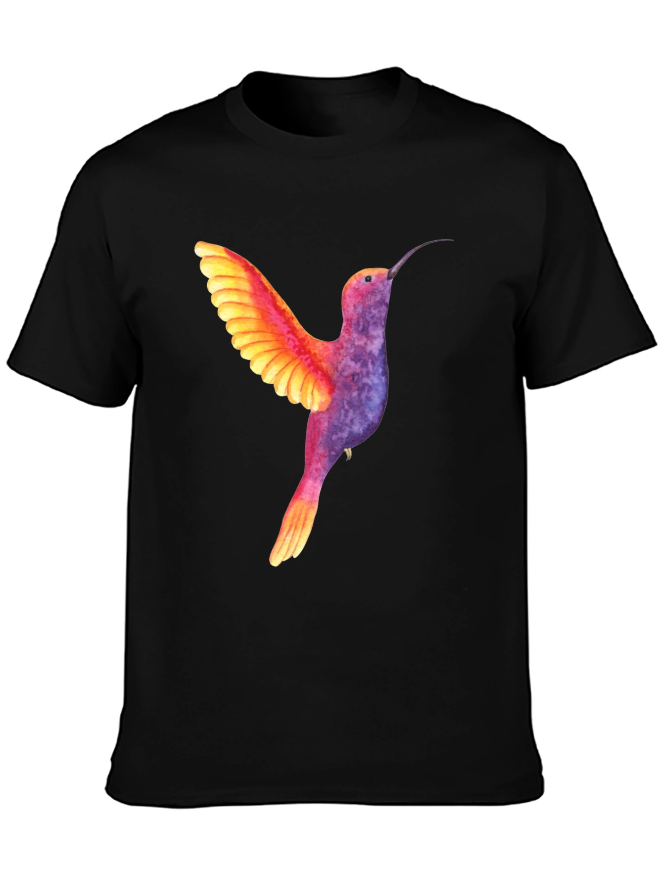 Hummingbird Graphic Tee - Colorful Bird Design