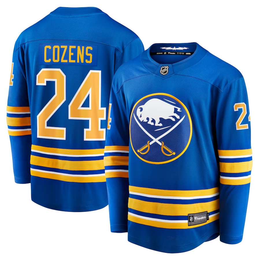 Men's Buffalo Sabres Dylan Cozens #24 Royal Replica Player Jerseys