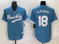 Men's Los Angeles Dodgers Yoshinobu Yamamoto #18 Light Blue Cooperstown Collection Player Jerseys