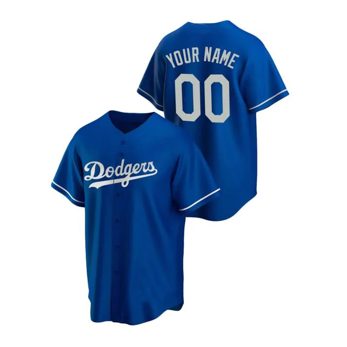 Men's Los Angeles Dodgers Royal Alternate Replica Custom Jerseys