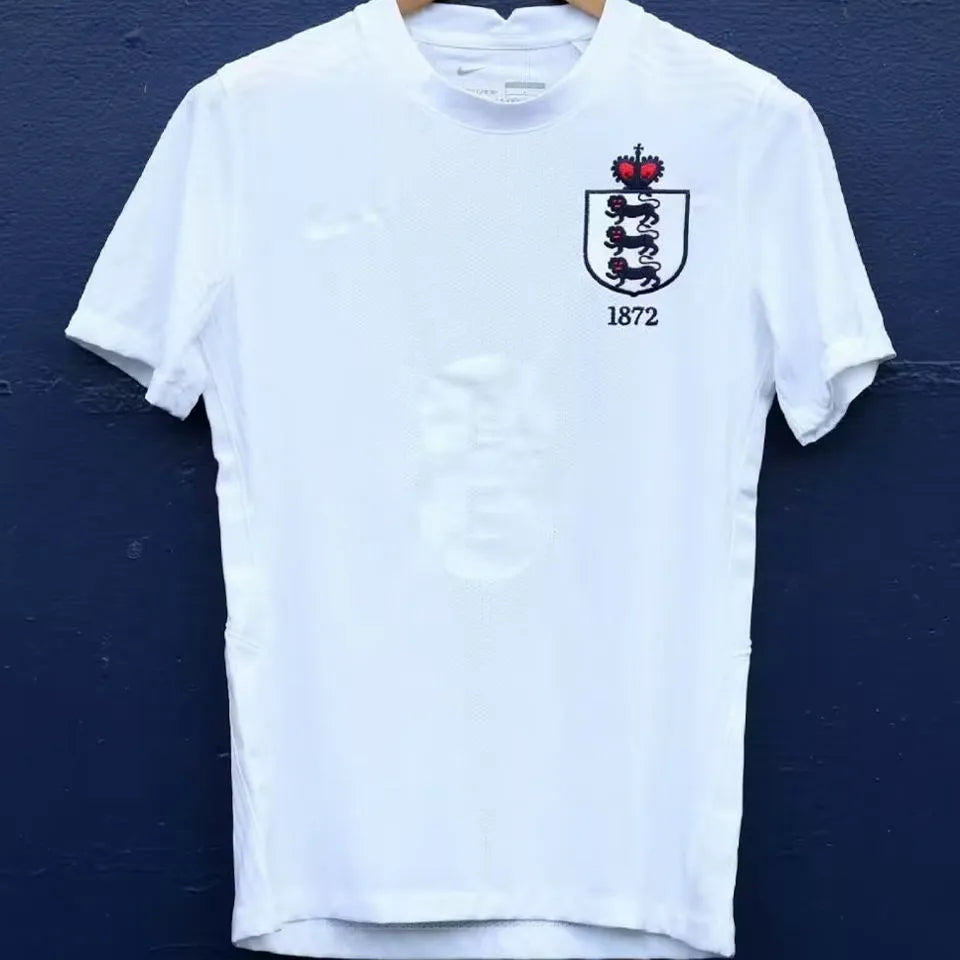 2023 England 150th Anniversary White Soccer Jersey Detail 3