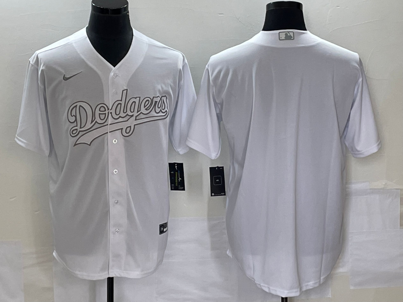 Men's Los Angeles Dodgers White Replica Blank Jerseys