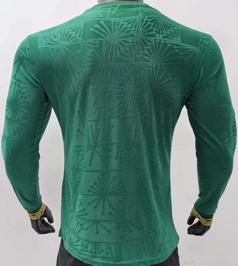2025 Mexico Green Special Edition Player Version Long Sleever Jersey Back