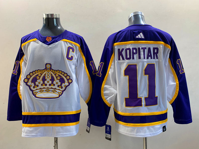 Men's Los Angeles Kings Anze Kopitar #11 White Breakaway Jerseys