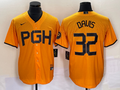 Men's Pittsburgh Pirates Henry Davis #32 Gold 2023 City Connect Replica Player Jerseys