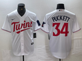 Men's Minnesota Twins Kirby Puckett #34 White Replica Player Jerseys
