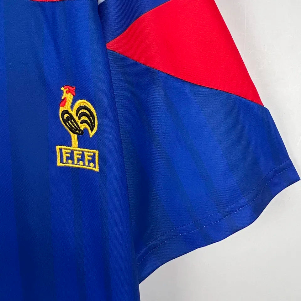 1992/94 France Home Retro Soccer Jersey Detail 2