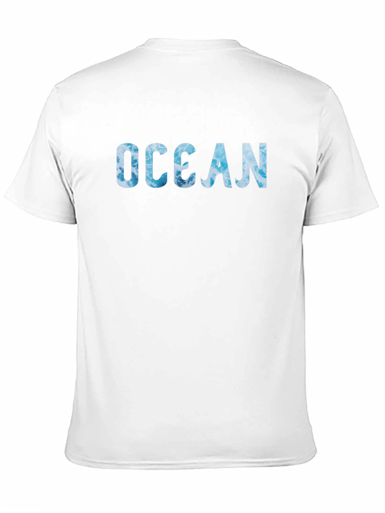Ocean Wave Print Black T-Shirt