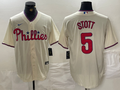 Men's Philadelphia Phillies Bryson Stott #5 Cream Replica Player Jerseys