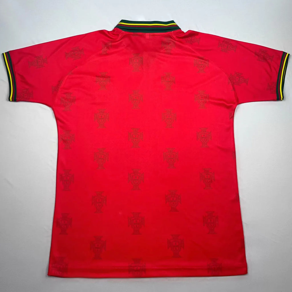 1995/96 Portugal Home Red Retro Soccer Jersey Back