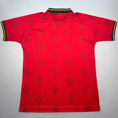 1995/96 Portugal Home Red Retro Soccer Jersey Back