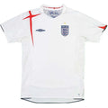 2006 England Home White Retro Soccer Jersey Front