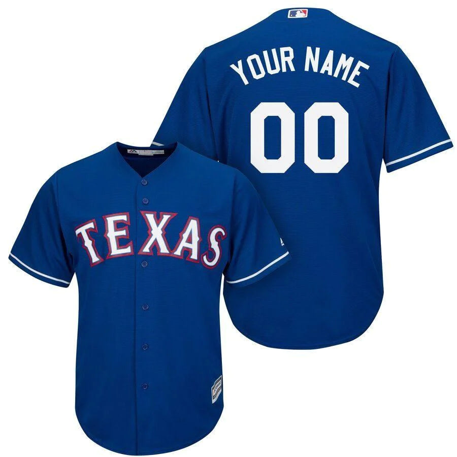 Men's Texas Rangers Custom Authentic Game Jerseys Blue