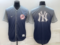 Men's New York Yankees Grey Gradient Replica Player Jerseys