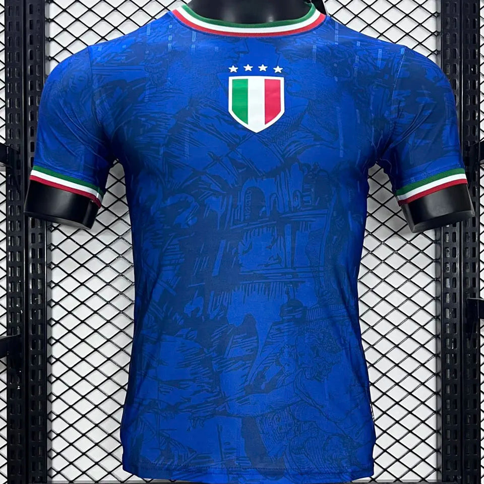 2024/25 Italy Blue Player Version Soccer Jersey Front