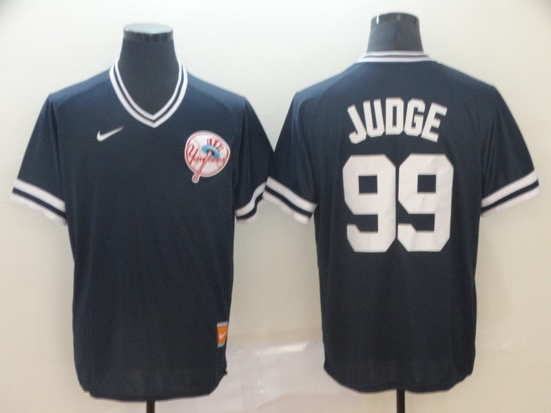 Men's New York Yankees Aaron Judge #99 Navy Stitched Jerseys