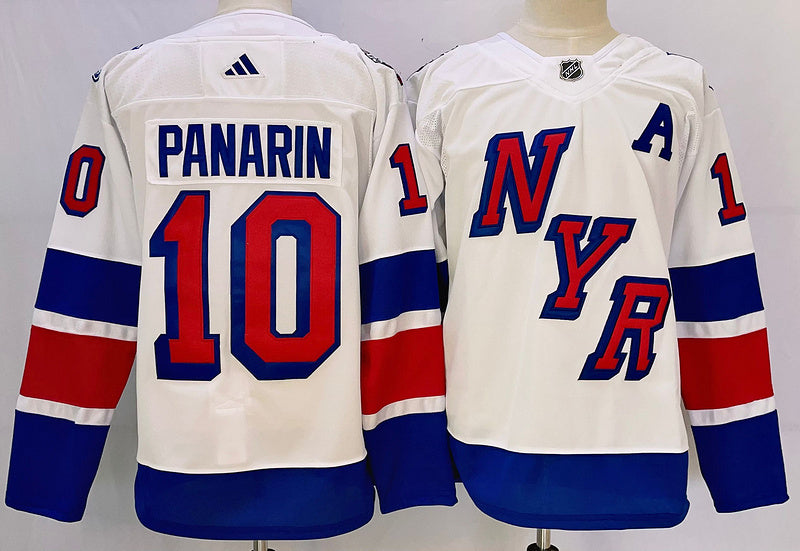 Men's New York Rangers Artemi Panarin #10 White Game Jerseys