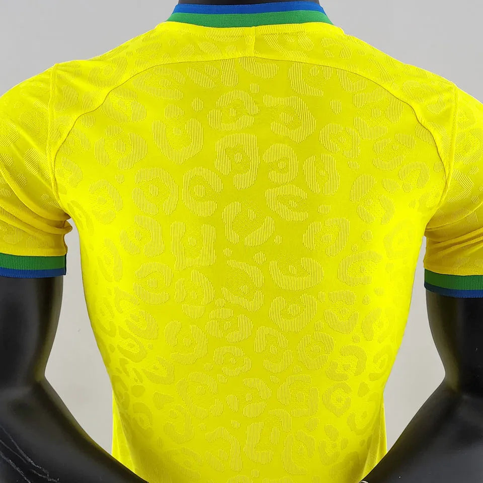 2022/23 Brazil Home Yellow Player Version Jersey Back