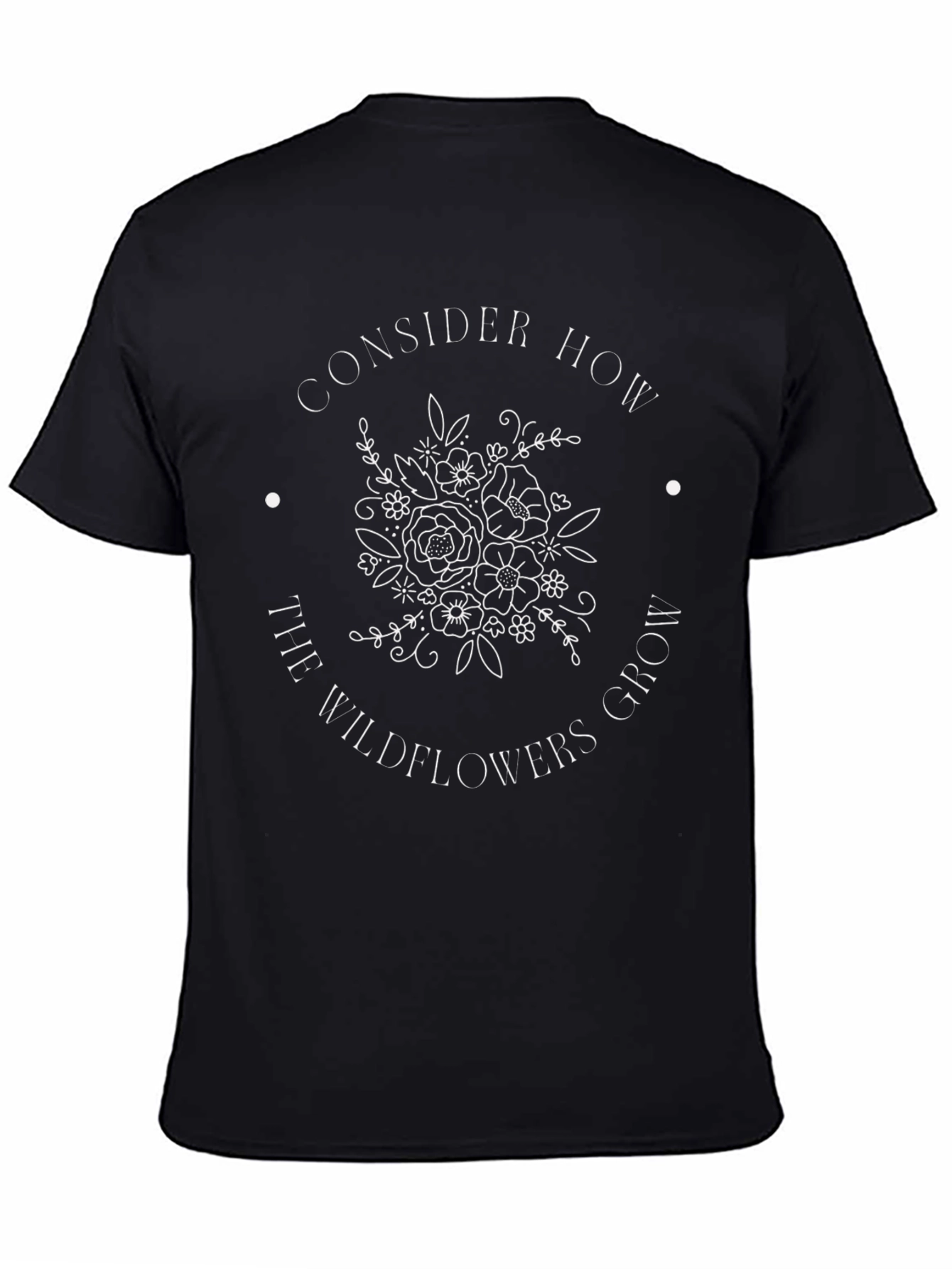 Wildflower Grow Black Graphic T-Shirt