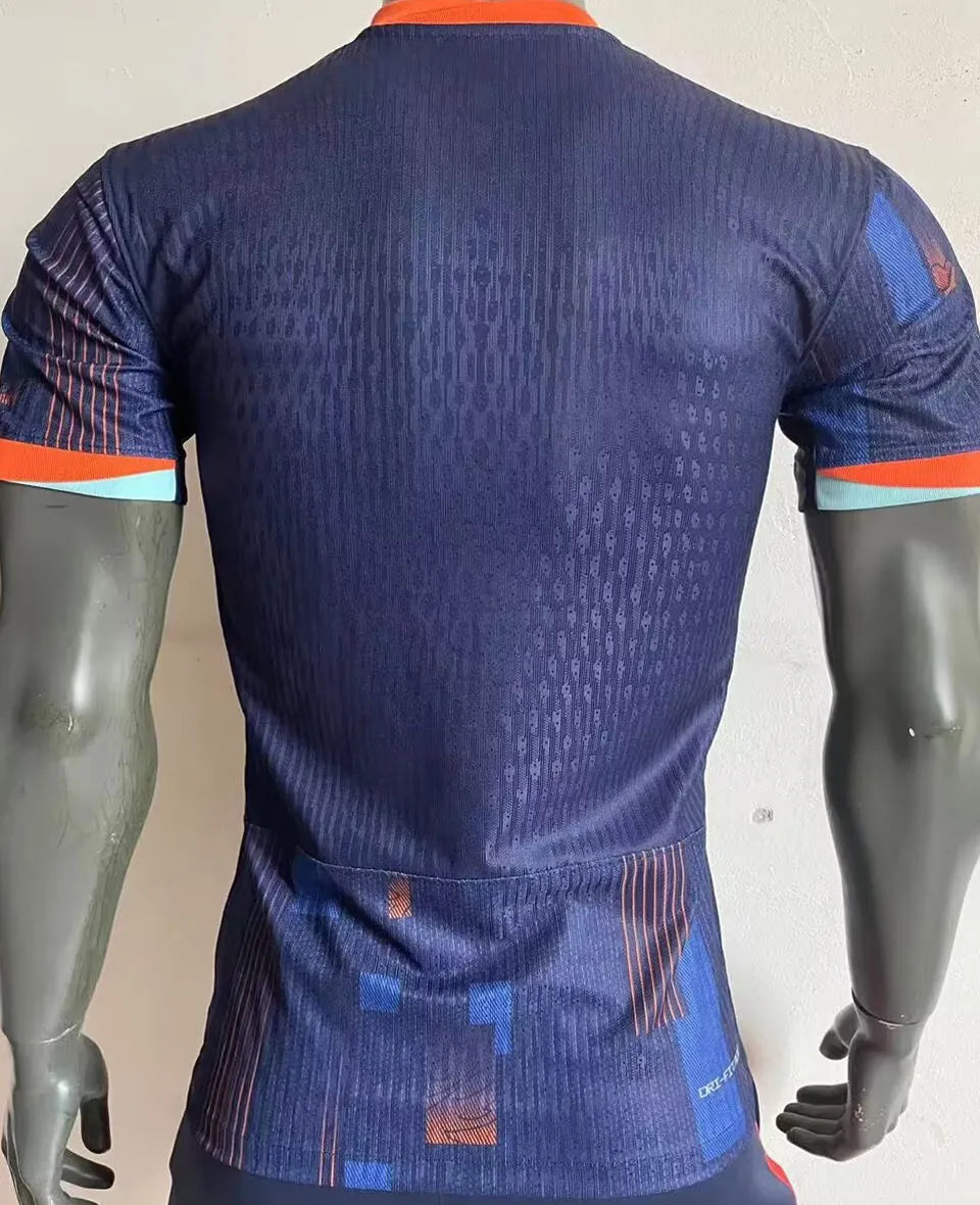 2024/25 NL Away Blue Player Version Soccer Jersey Back