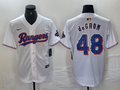 Men's Texas Rangers Jacob deGrom #48 White 2024 Gold Collection Limited Player Jerseys
