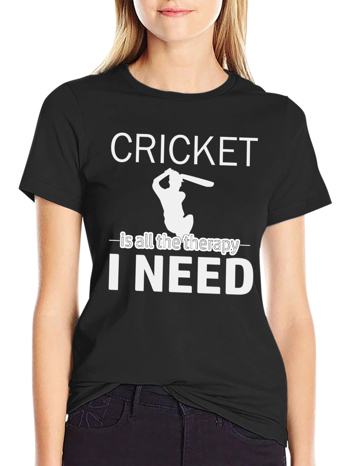 Cricket is All The Therapy T-Shirt