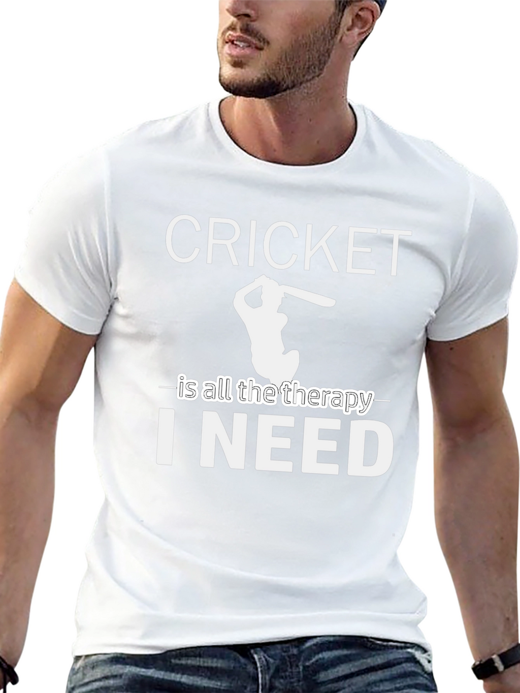 Cricket is All The Therapy T-Shirt
