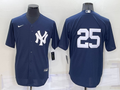 Men's New York Yankees Jason Giambi #25 Navy Replica Player Name Jerseys