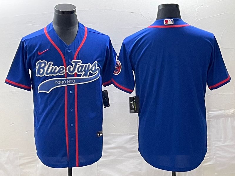 Men's Toronto Blue Jays Blue Blank Replica Player Jerseys