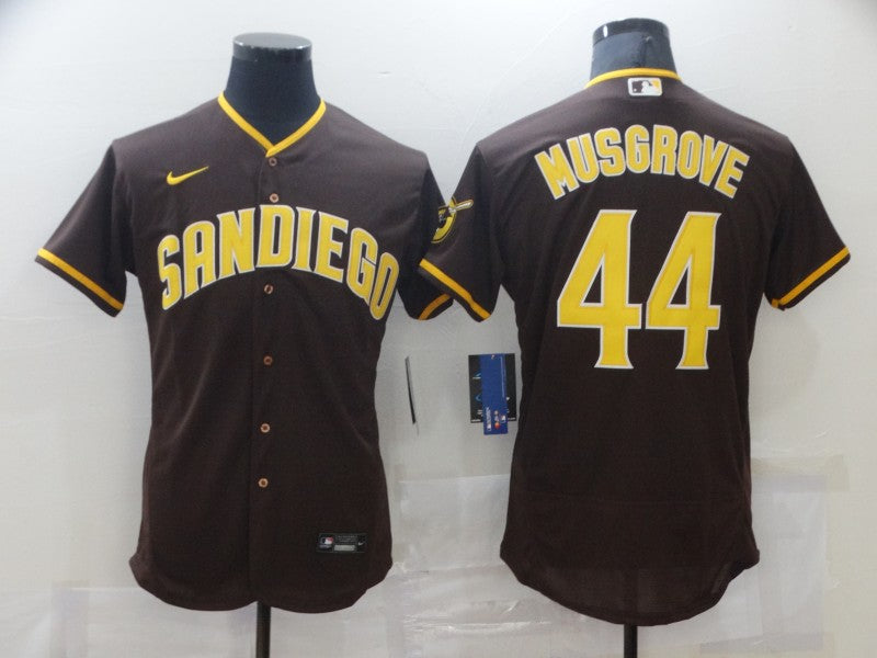 Men's San Diego Padres Joe Musgrove #44 Brown Stitched Jerseys
