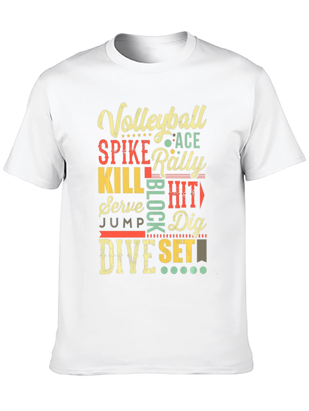 Volleyball Word Art Graphic T-Shirt
