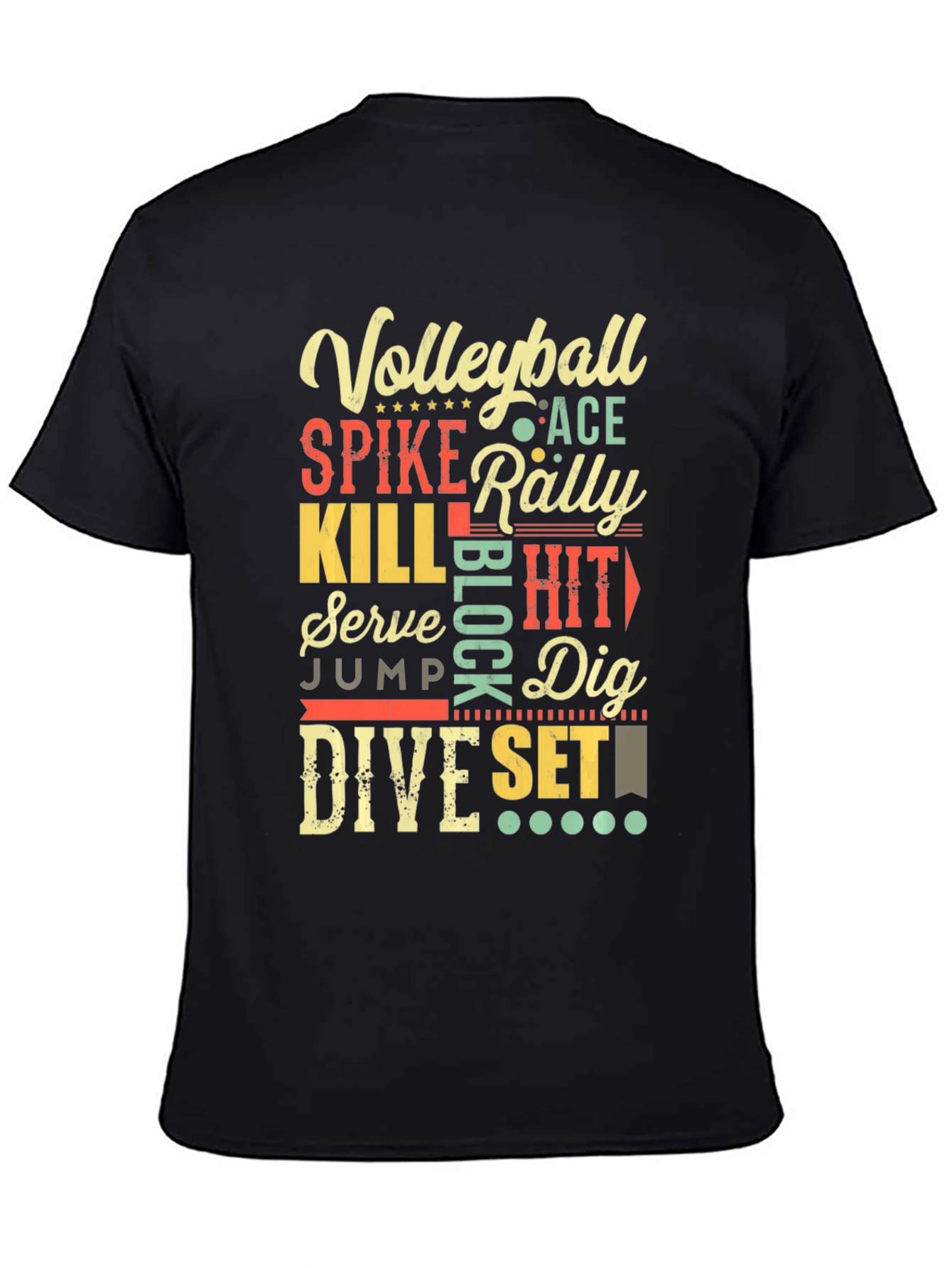 Volleyball Word Art Graphic T-Shirt