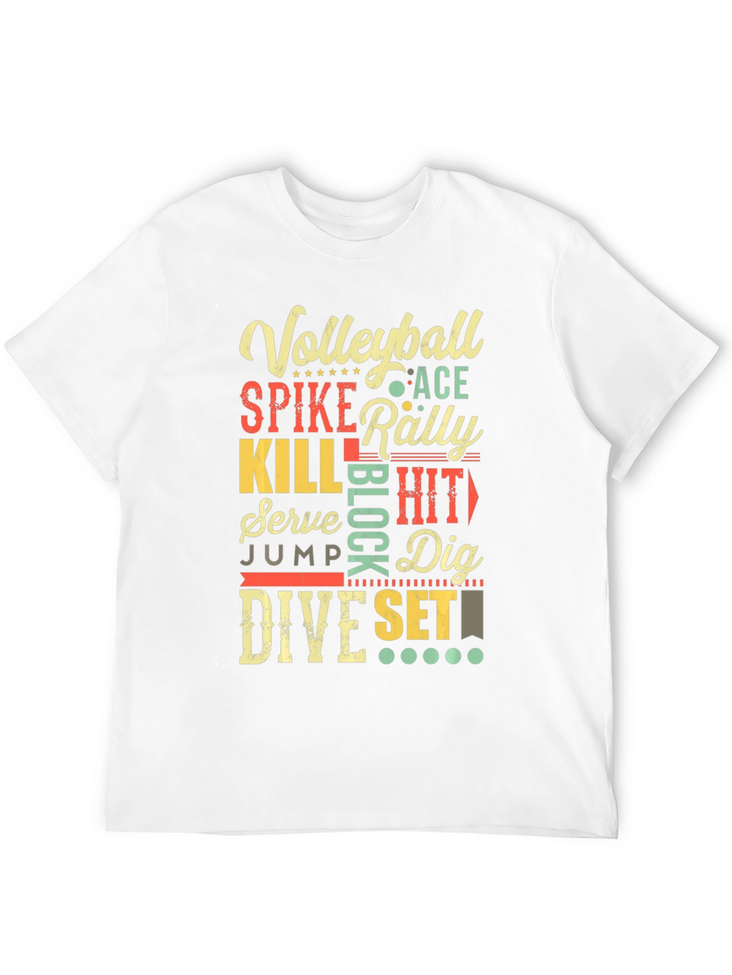 Volleyball Word Art Graphic T-Shirt