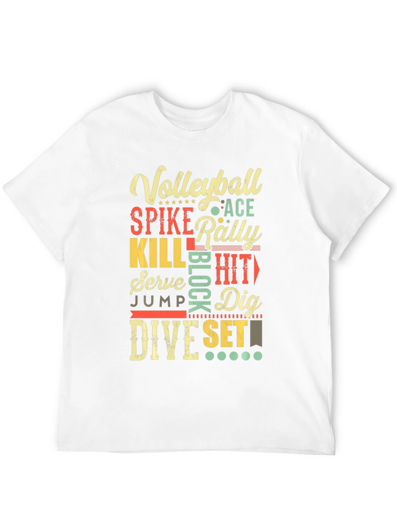 Volleyball Word Art Graphic T-Shirt