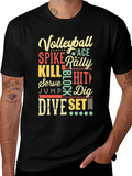 Volleyball Word Art Graphic T-Shirt