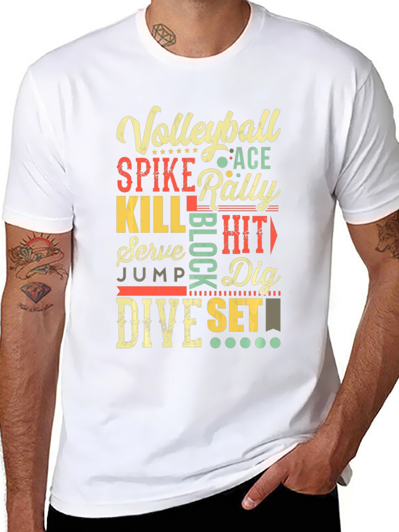 Volleyball Word Art Graphic T-Shirt