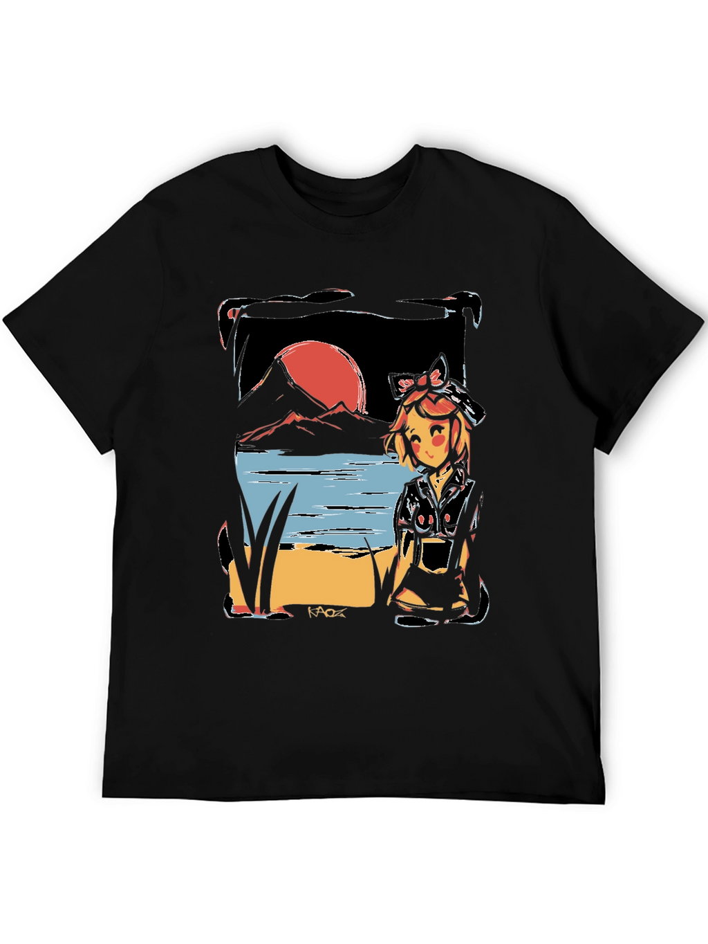 Anime Sunset T-Shirt - Unique Graphic Tee
