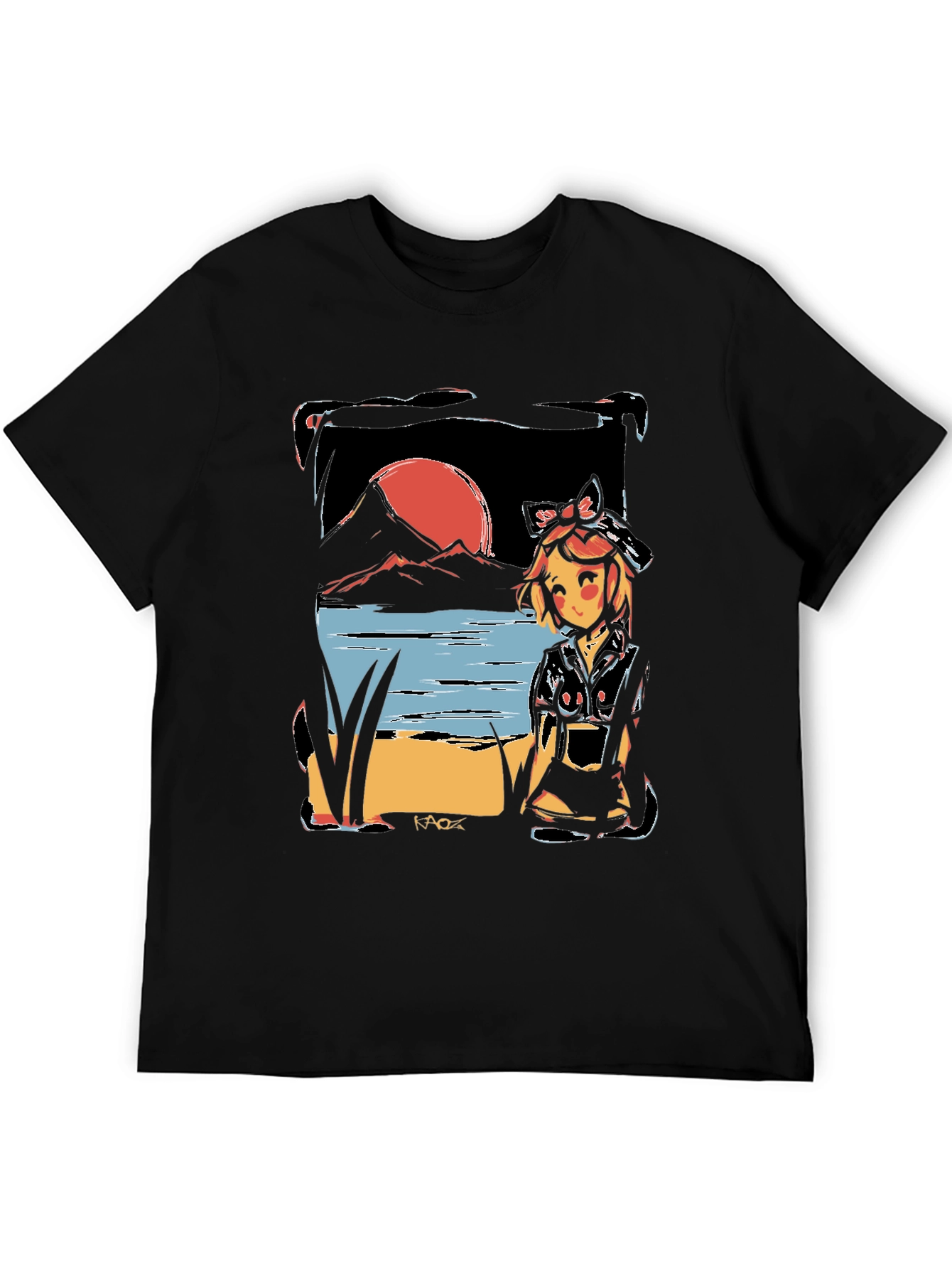 Anime Sunset T-Shirt - Unique Graphic Tee