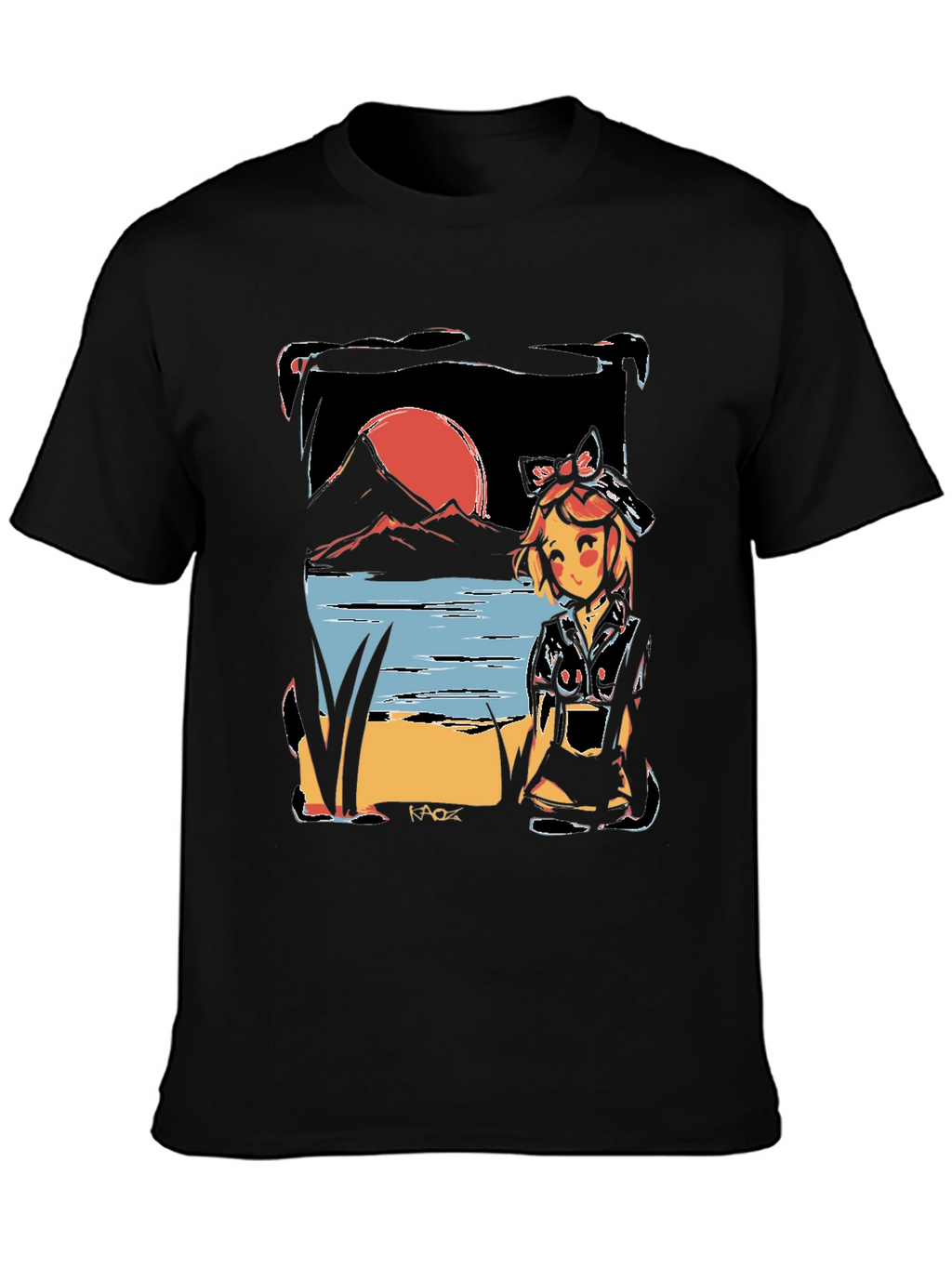 Anime Sunset T-Shirt - Unique Graphic Tee
