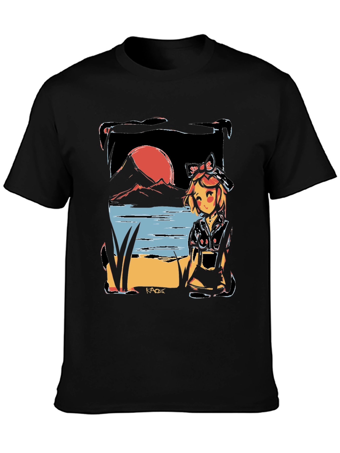 Anime Sunset T-Shirt - Unique Graphic Tee