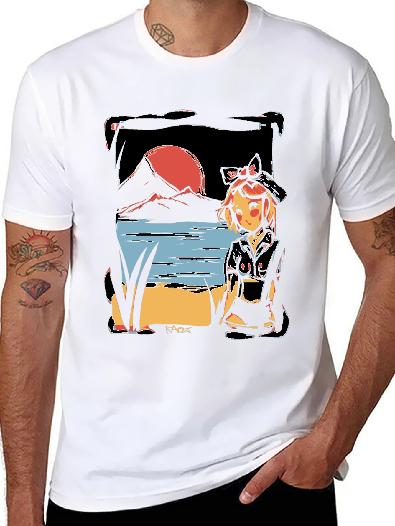 Anime Sunset T-Shirt - Unique Graphic Tee