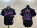 Men's New York Mets Juan Soto #22 Black Alternate Limited Player Jerseys