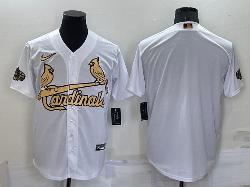 Men's St. Louis Cardinals White Replica Blank Jerseys