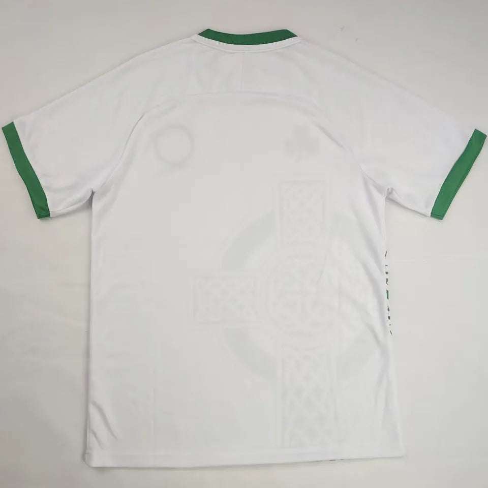 Ireland White Retro Soccer Jersey Back