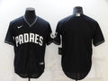 Men's San Diego Padres Black Official Replica Blank Jerseys